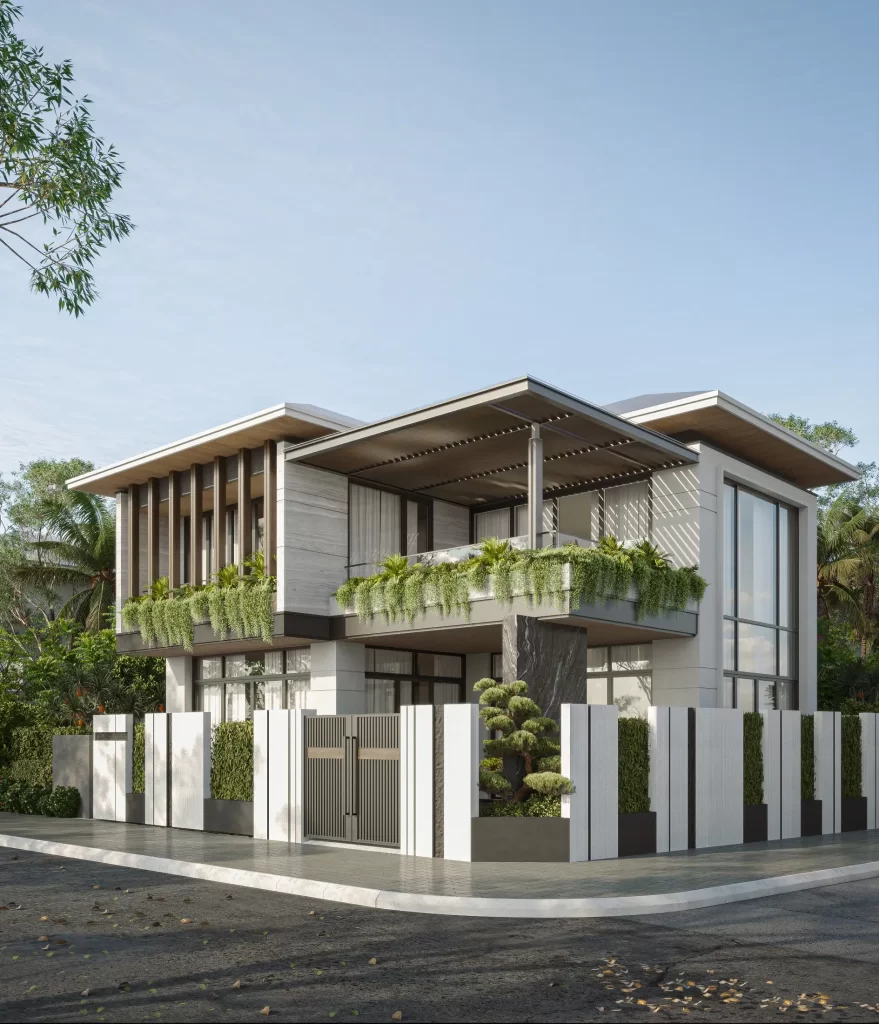 Thiết kế villa 2 tầng hiện đại